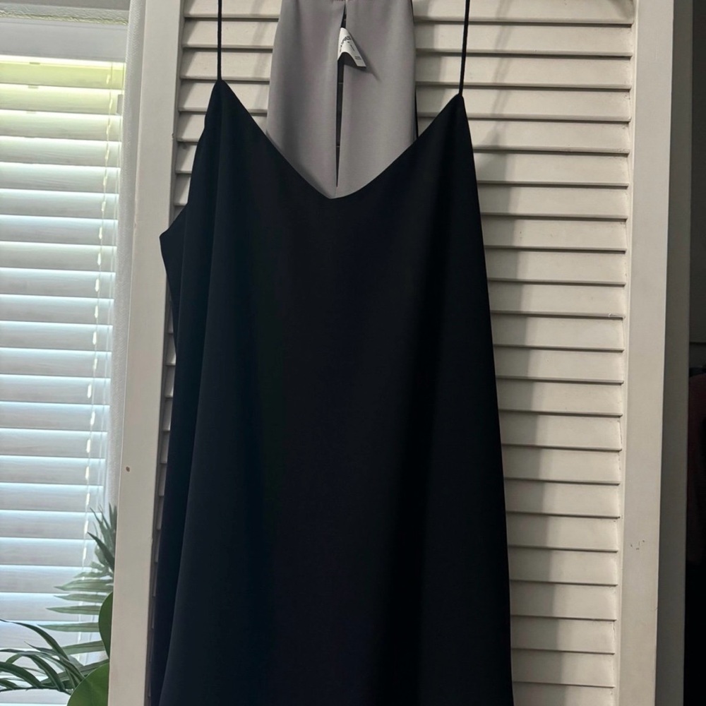 NWT Express Black/Grey Reversible Dress Tank Medium